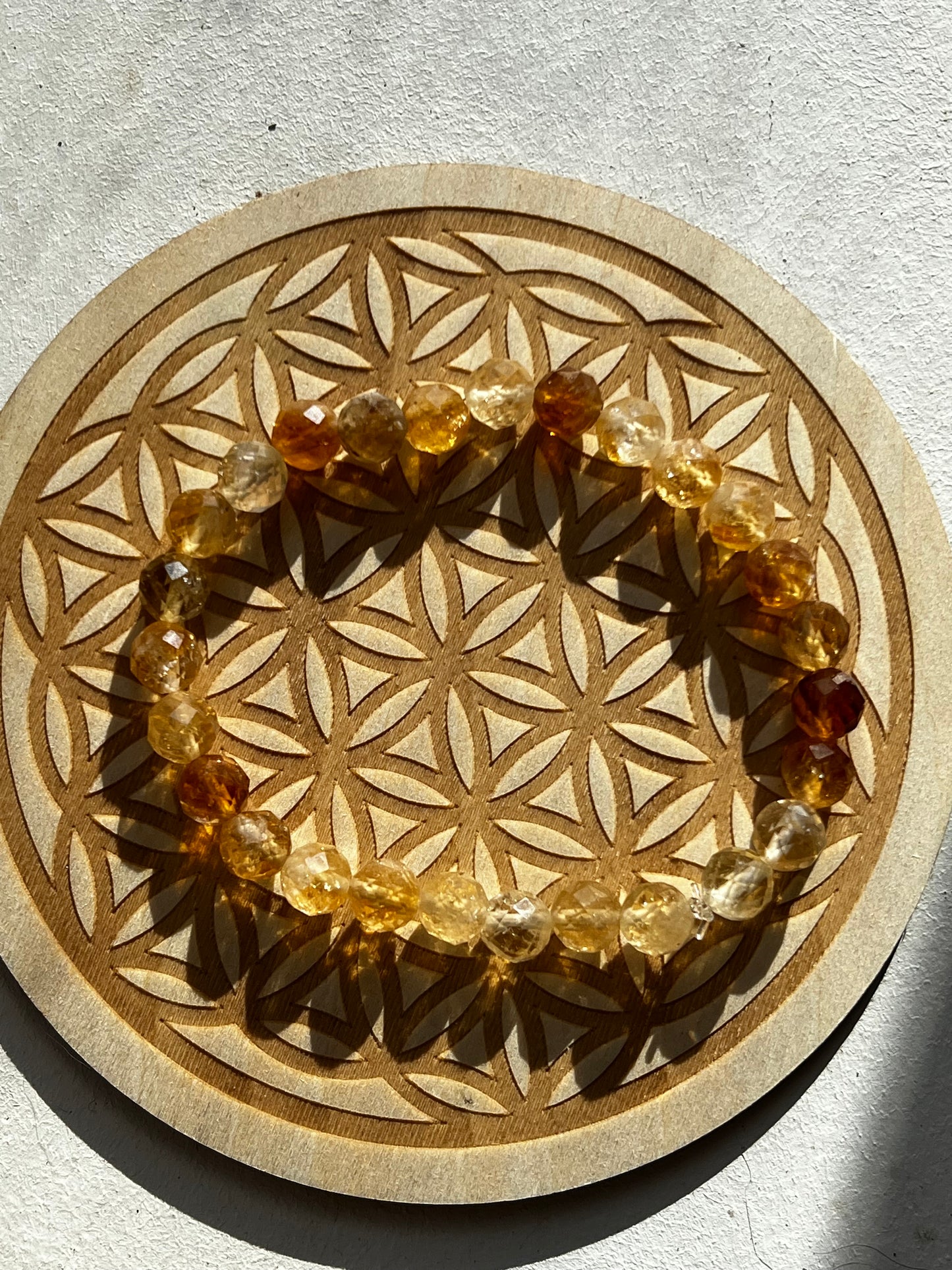 Bracelet citrine facettés