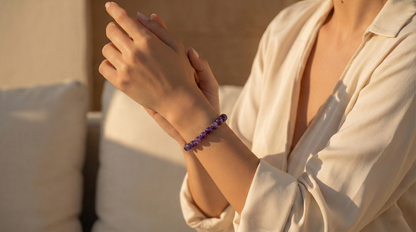 Bracelet pierre Amethyste qualité A
