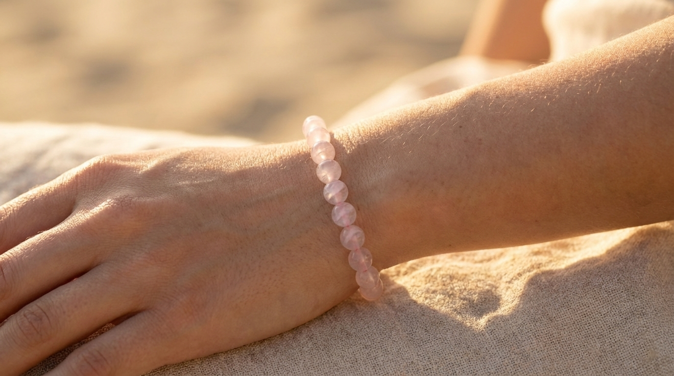 Bracelet en quartz rose qualité AA